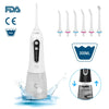 USB Rechargeable Portable Water Flosser – 300ML Electric Oral Irrigator with 6 Nozzle Attachments for Deep Dental Cleaning